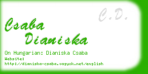 csaba dianiska business card